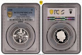 2008 $1 Planet Earth Silver PR70DCAM