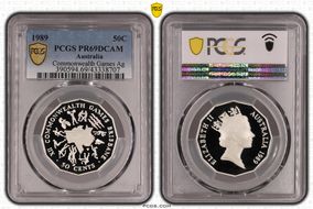 1989 50C Commonwealth Games Ag PR69DCAM