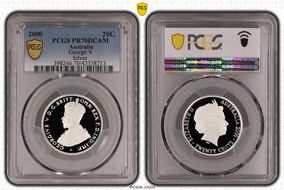 2000 20C George V Silver PR70DCAM