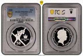 2000 50C Royal Visit Ag PR69DCAM