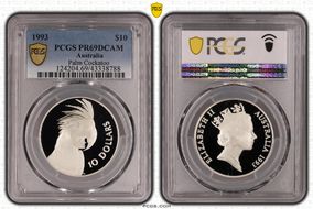 1993 $10 Palm Cockatoo PR69DCAM