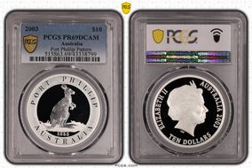 2003 $10 Port Phillip Pattern PR69DCAM