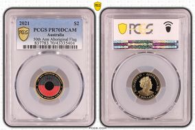 2021 $2 50th Ann Aboriginal Flag Colorized PR70DCAM