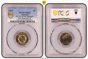 2019 $2 60 Yrs of Mr. Squiggle Bill Steamshovel Colorized MS65