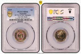 2019 $2 60 Yrs of Mr. Squiggle Gus the Snail Colorized MS66