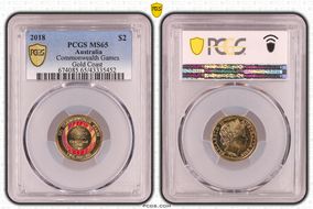 2018 $2 Commonwealth Games Gold Coast MS65
