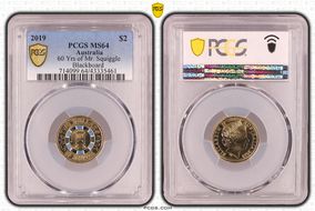 2019 $2 60 Yrs of Mr. Squiggle Blackboard Colorized MS64