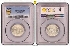 1943-S Shil KM-39  Ag MS64