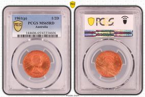 1961 Y. (p) 1/2D MS65RD