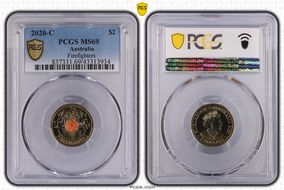 2020-C $2 Firefighters Colorized MS69