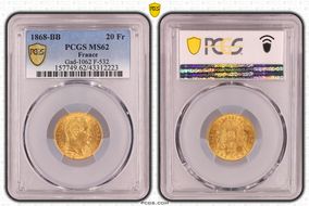 1868-BB 20 Fr Gad-1062 F-532 MS62