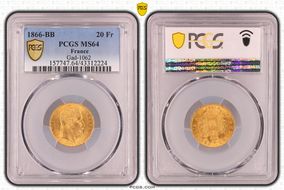 1866-BB 20 Fr Gad-1062 F-532 MS64