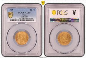 1905 20 Fr Gad-1064 F-534 AU58