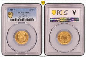 1859-A 20 Fr Gad-1061 F-531 MS63
