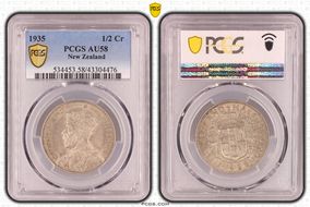 1935 1/2 Cr AU58