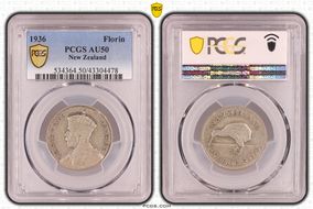 1936 Florin KM-4  Ag AU50