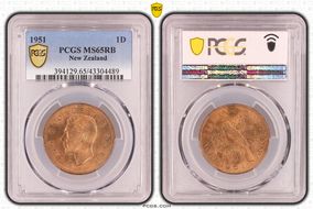 1951 1D MS65RB