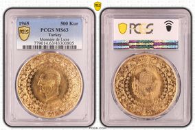 1965 500 Kur Monnaie de Luxe MS63