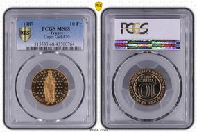 1987 10 Fr Capet Gad-820 MS68