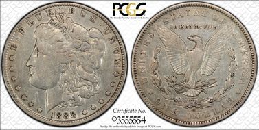 1888-O $1 VAM 4, Hot Lips VF30