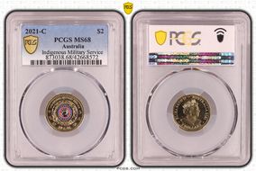 2021-C $2 Indigenous Military Service Colorized MS68