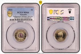 2021 $2 Indigenous Military Service Colorized MS64