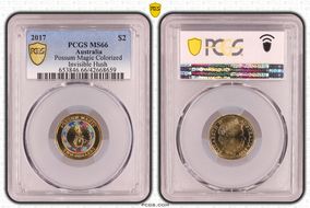 2017 $2 Possum Magic Colorized Invisible Hush MS66