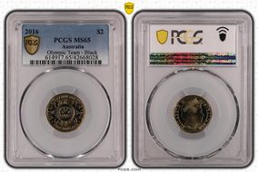 2016 $2 Olympic Team - Black Colorized MS65