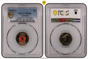 2018-C $2 Armistice Centenary Colorized MS68