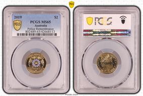 2019 $2 Police Remembrance Colorized MS65