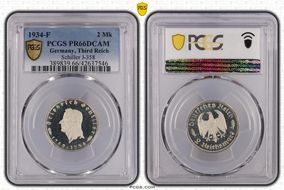 1934-F 2 Mk Schiller J-358 PR66DCAM