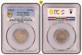 1905-E 10 Pfg J-13 MS66