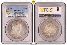 1903-A 5 Mk 50th Year J-144 PR63