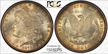 1878 8TF $1 VAM 14.1, Alligator Eye MS65