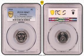 2016 5C 50 Yrs Decimal Currency MS67