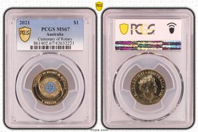 2021 $1 Centenary of Rotary MS67