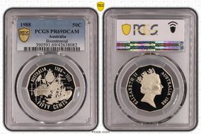 1988 50C Bicentennial PR69DCAM