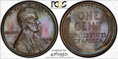 1942-D 1C MS66BN