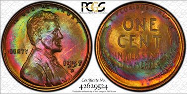 1957-D 1C MS67BN