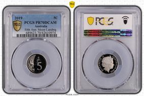 2019 5C 50th Ann. Moon Landing PR70DCAM