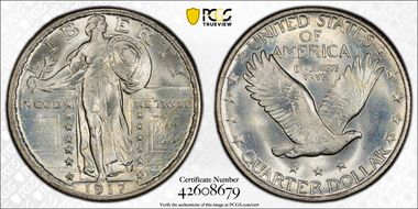 1917 25C Type 2 MS67+ FH