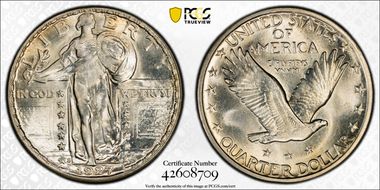 1927-S 25C MS67+