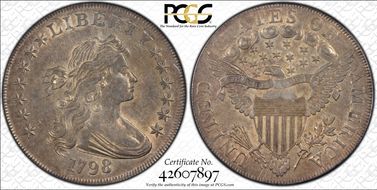 1798 $1 BB-113 AU58