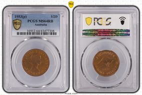 1953 A. (p) 1/2D MS64RB