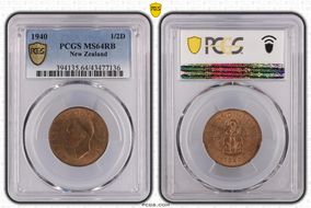 1940 1/2D MS64RB