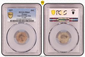 1897 50C Gad-420 Flan Mat F-190 PR64