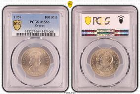 1957 100 Mil MS66