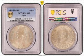 AH1356-1937 20 Pst MS63