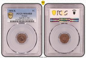 1854-K 1C Gad-86 F-102 MS64RB