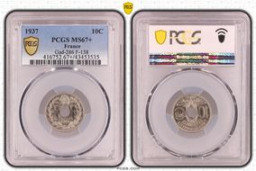 1937 10C Gad-286 F-138 MS67+